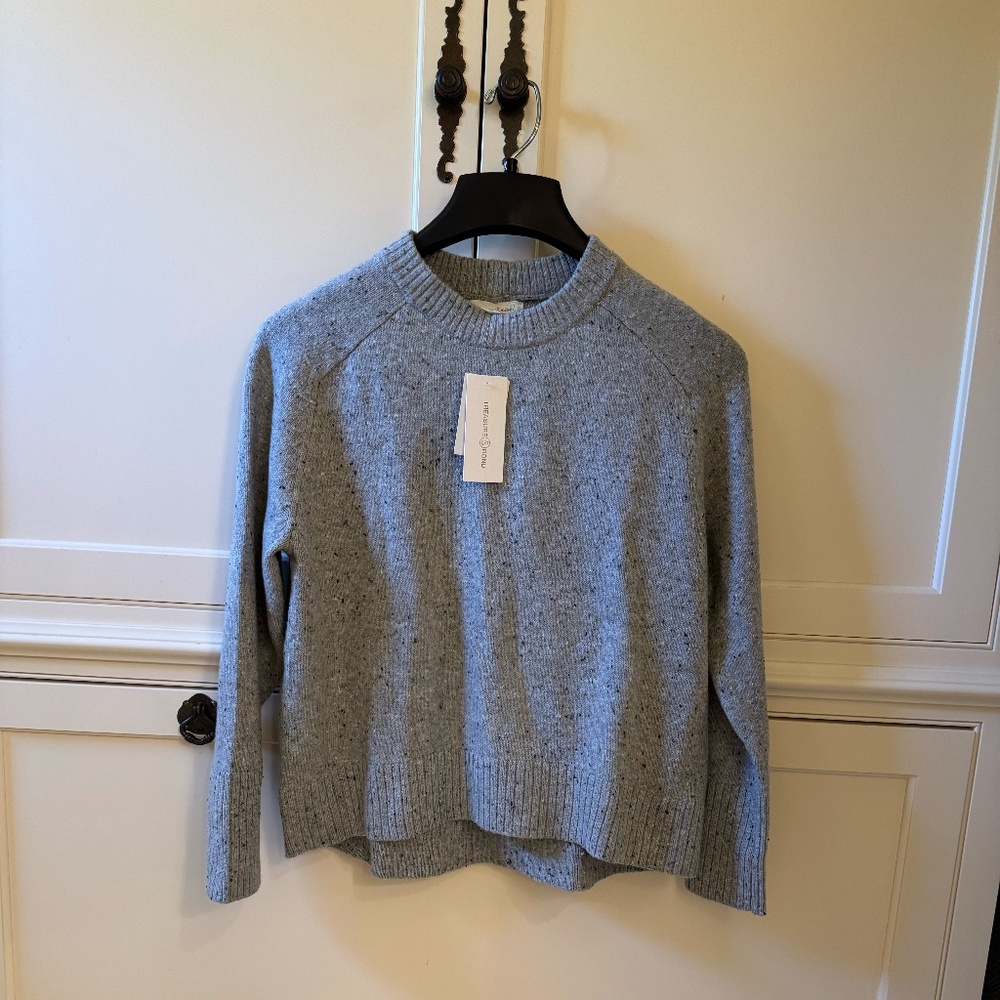 Treasure & Bond Speckled Pima Cotton Blend Sweater - S